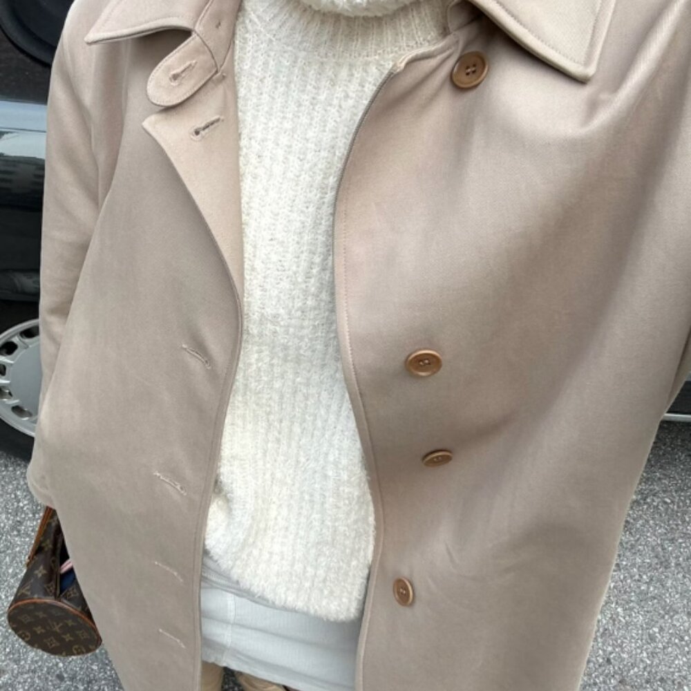 Djerf Avenue Tan Trench Coat - Picture 3 of 3